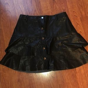 Zara Black “Leather” Mini Skirt